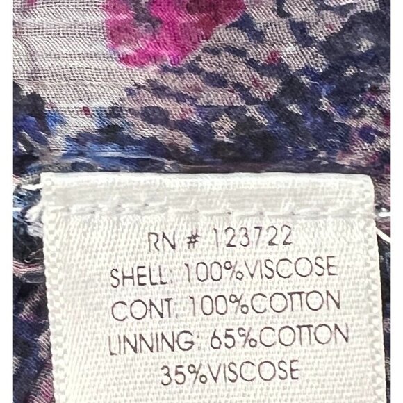 Of Two Minds Sz S Long Blue Chiffon Duca Maxi Dress from Calypso Drawstring - Picture 10 of 11